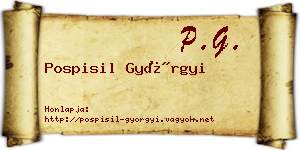 Pospisil Györgyi névjegykártya